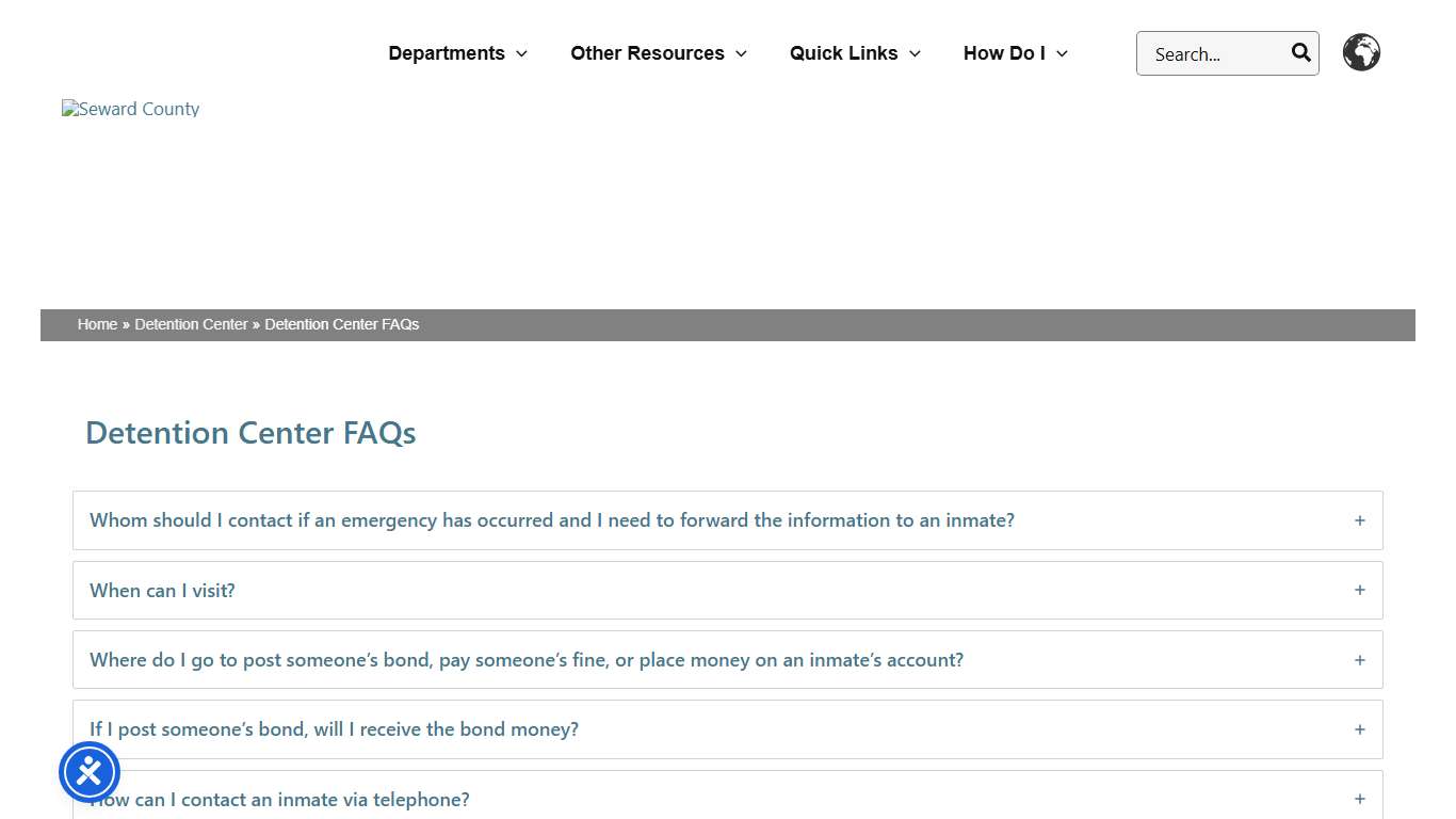 Detention Center FAQs – Seward County
